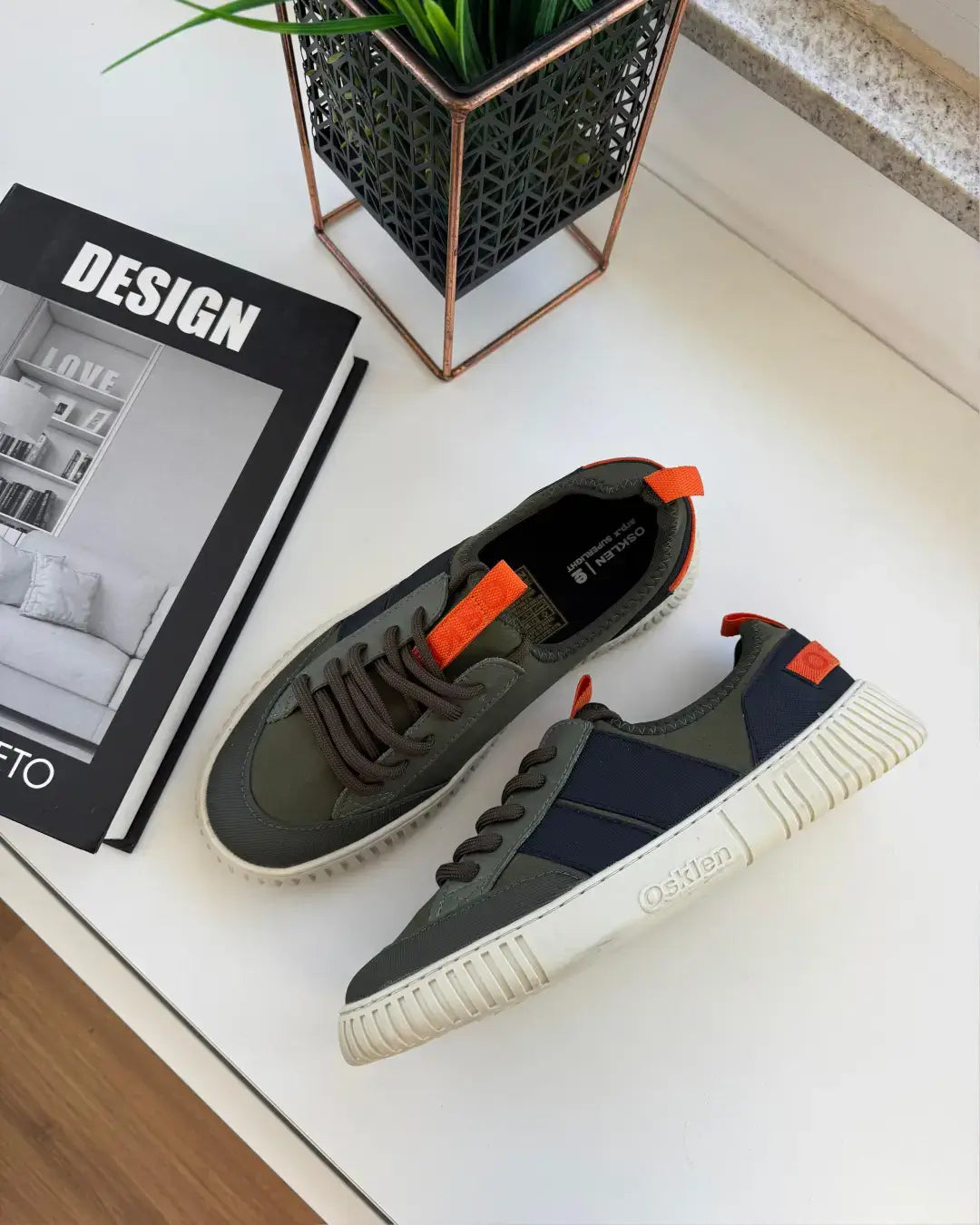 Tênis Osklen Premium Verde Musgo/Preto Masculino