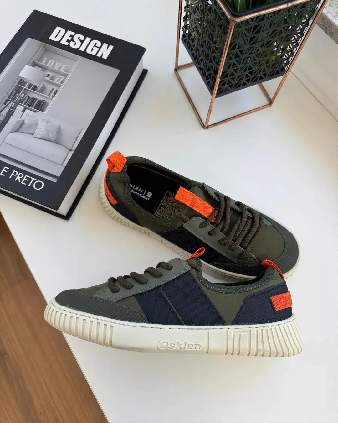 Tênis Osklen Premium Verde Musgo/Preto Masculino