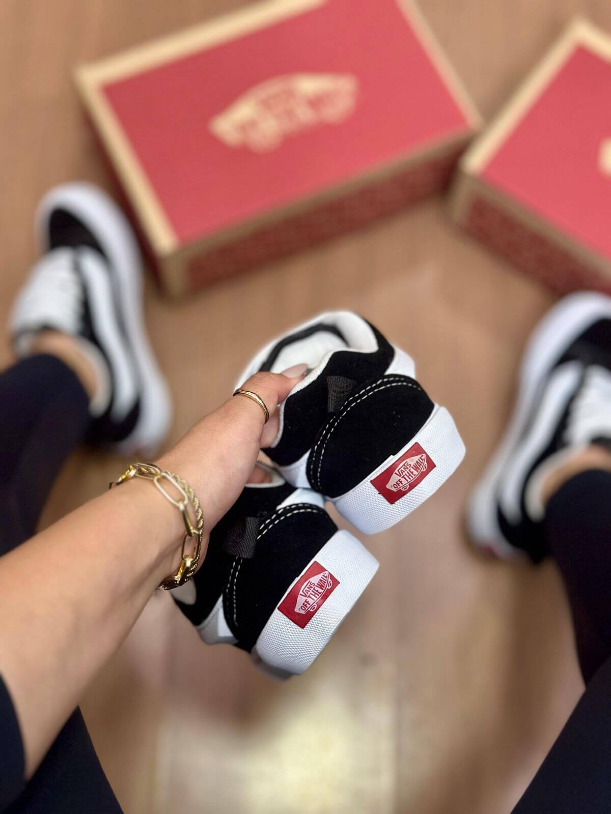 Tênis knu skool black true Preto e Branco Masculino